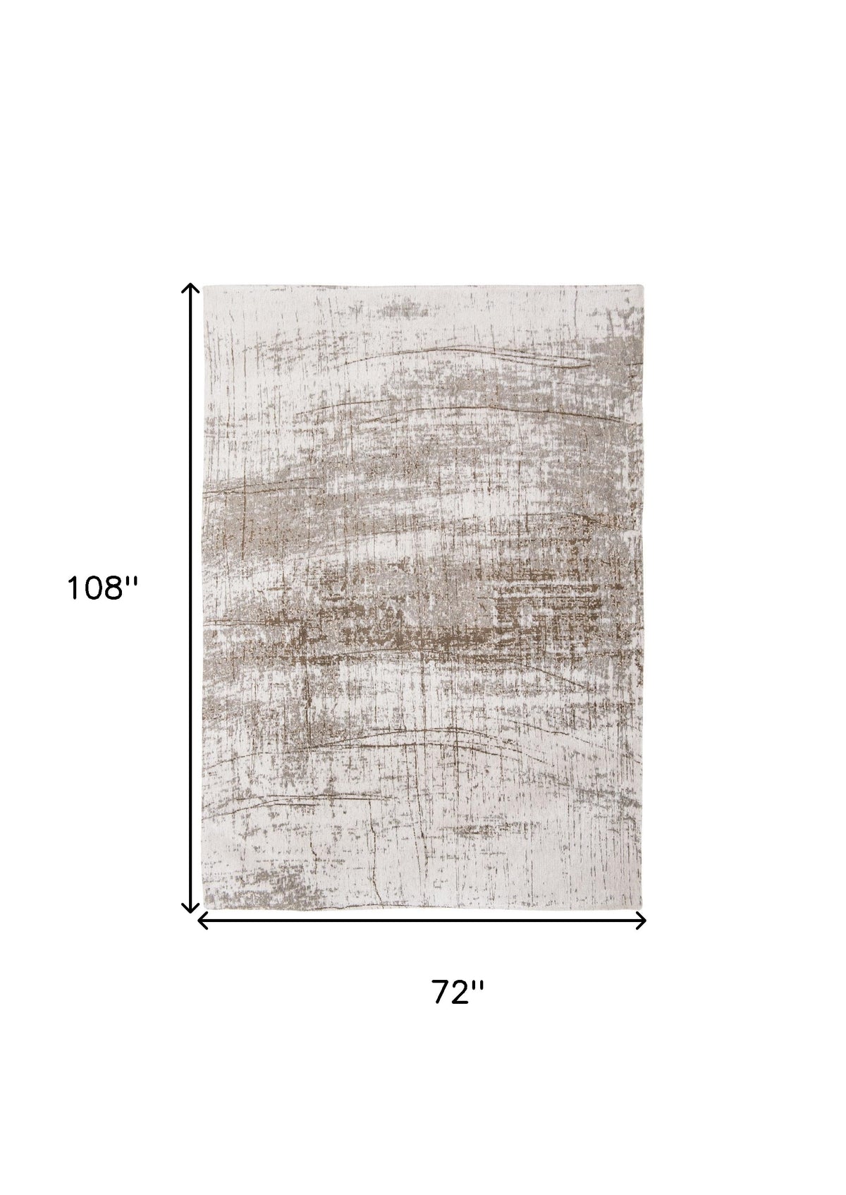 7' x 9' Gray and Beige Abstract Non Skid Area Rug