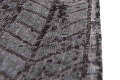 7' x 9' Black and Gray Chevron Non Skid Area Rug