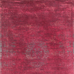 9' X 13' Gray and Pink Medallion Non Skid Area Rug