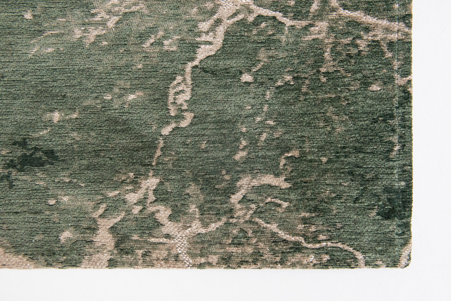 5' x 7' Beige and Green Abstract Non Skid Area Rug