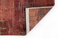 8' x 11' Red and Gray Abstract Non Skid Area Rug