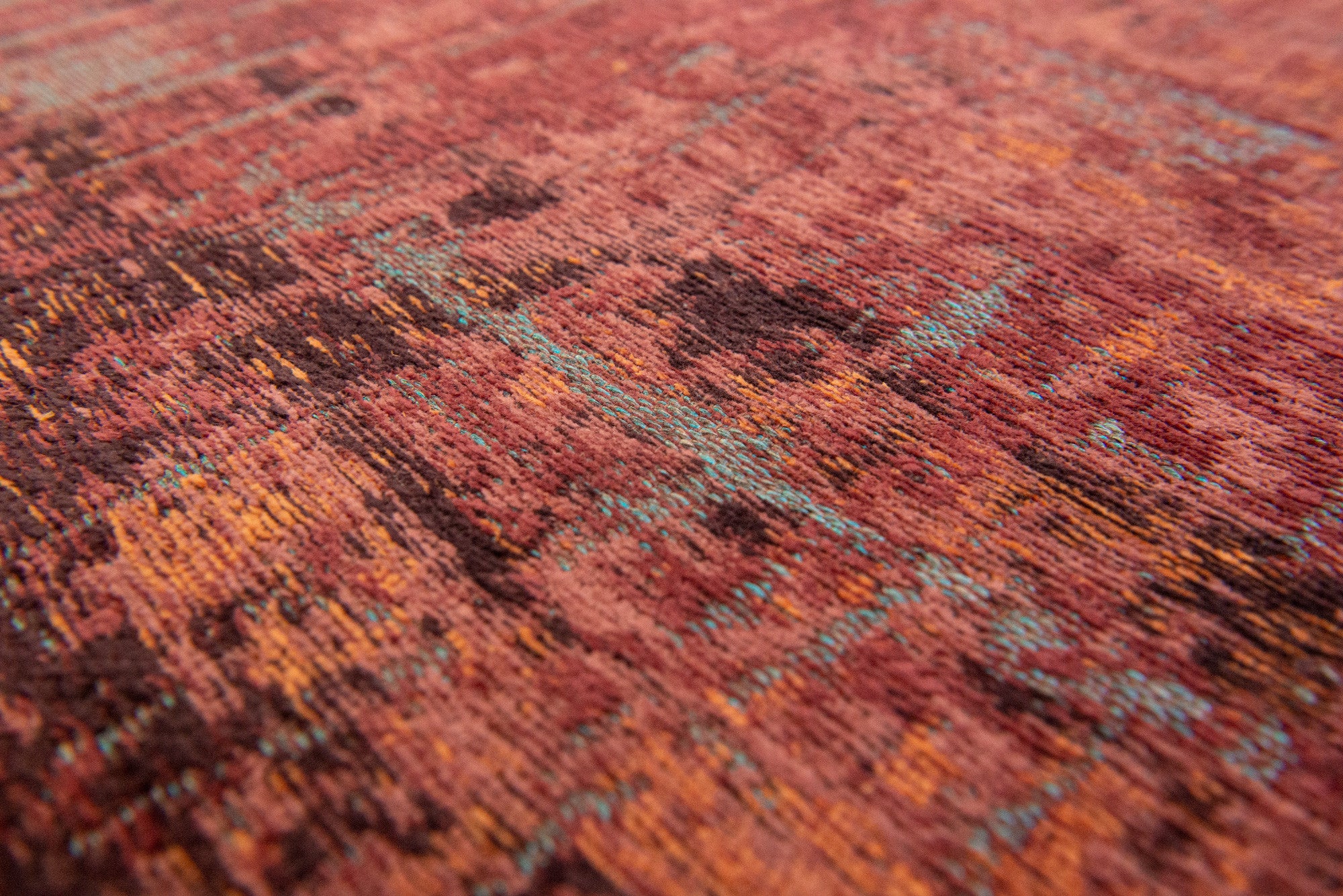 8' x 11' Red and Gray Abstract Non Skid Area Rug