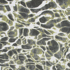 8' x 11' Green and White Abstract Non Skid Area Rug