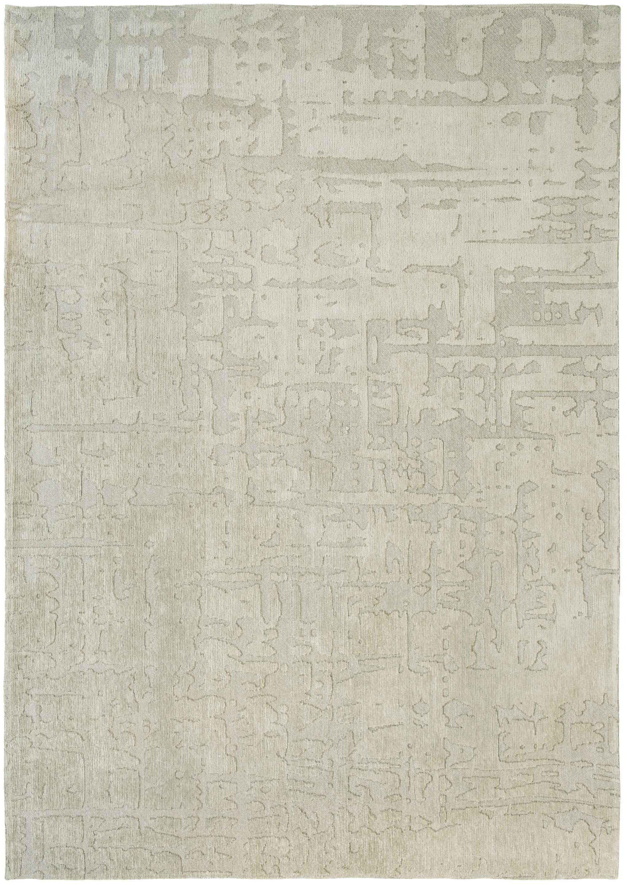 9' X 13' Gray and Beige Abstract Non Skid Area Rug