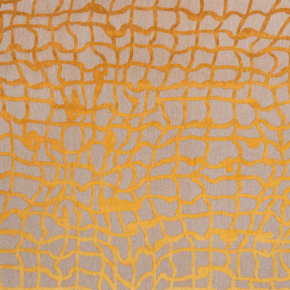 5' x 7' Gray and Orange Abstract Non Skid Area Rug