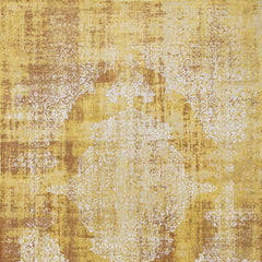 8' x 11' Yellow and Brown Oriental Non Skid Area Rug