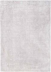 8' x 11' White Abstract Non Skid Area Rug