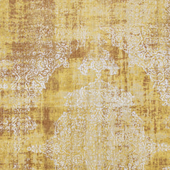 5' x 7' Yellow and Brown Oriental Non Skid Area Rug