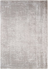 7' x 9' Gray and White Chevron Non Skid Area Rug