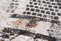 8' x 11' Gray and White Oriental Non Skid Area Rug