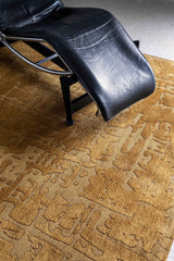 5' x 7' Yellow Abstract Non Skid Area Rug