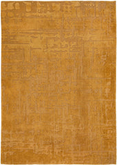 5' x 7' Yellow Abstract Non Skid Area Rug