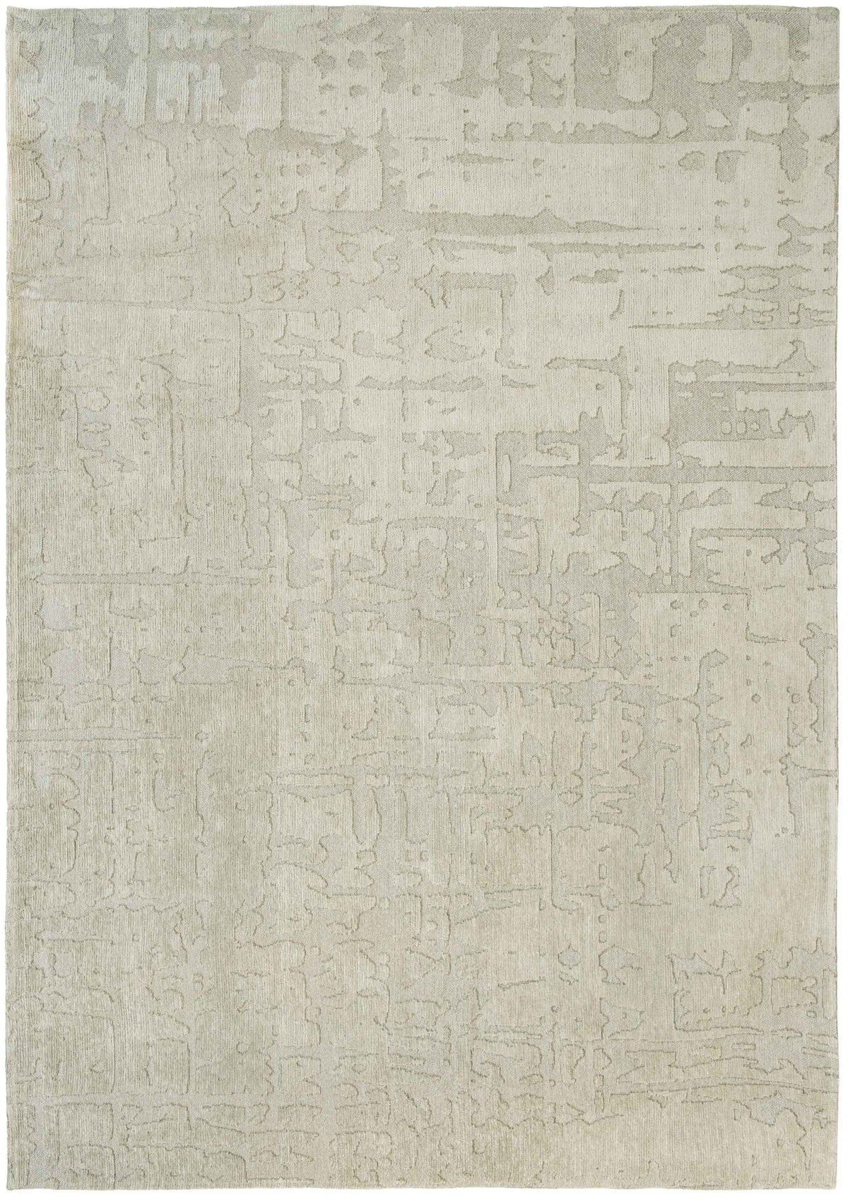 7' x 9' Gray and Beige Abstract Non Skid Area Rug