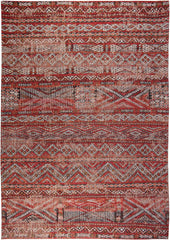 6' X 8' Red and Gray Oriental Non Skid Area Rug
