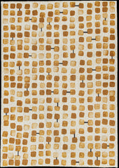 3' X 5' Brown and Beige Geometric Non Skid Area Rug