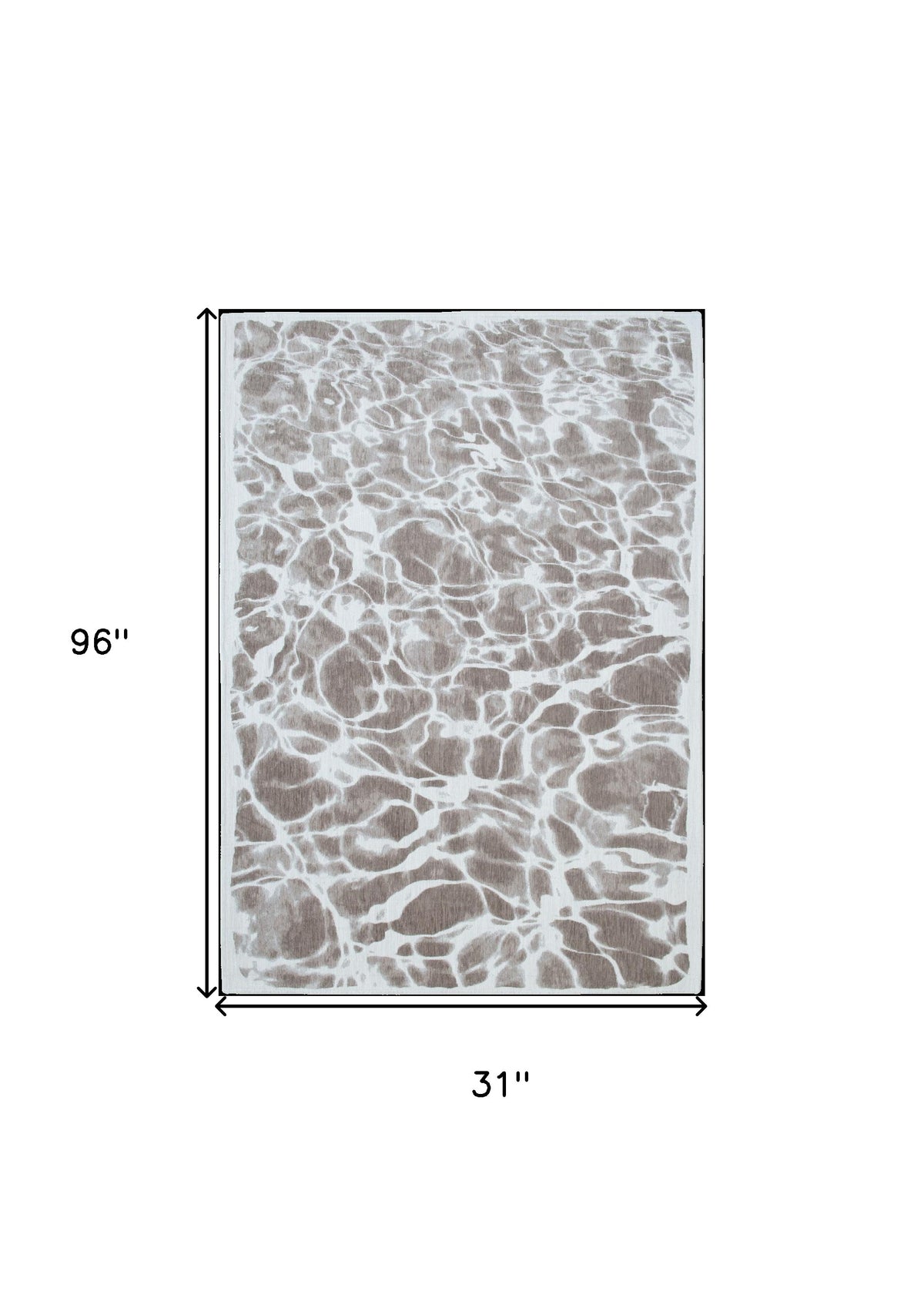 10' Gray Abstract Non Skid Area Rug