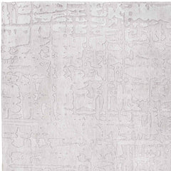 10' White Abstract Non Skid Area Rug