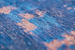 8' x 11' Blue and Brown Abstract Non Skid Area Rug