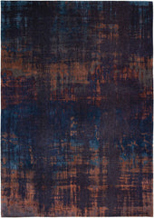 8' x 11' Blue and Brown Abstract Non Skid Area Rug