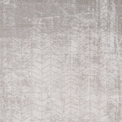 5' x 7' Gray and White Chevron Non Skid Area Rug