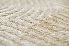 5' x 7' Beige and White Abstract Non Skid Area Rug