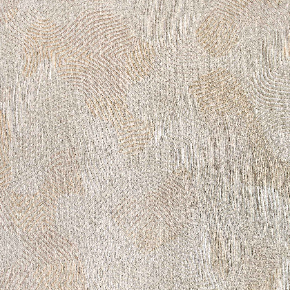 5' x 7' Beige and White Abstract Non Skid Area Rug