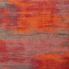 5' x 7' Red and Gray Abstract Non Skid Area Rug