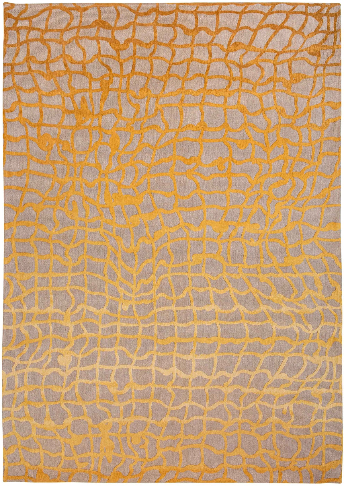 7' x 9' Gray and Orange Abstract Non Skid Area Rug