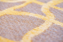 7' x 9' Gray and Orange Abstract Non Skid Area Rug