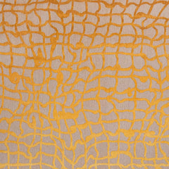 7' x 9' Gray and Orange Abstract Non Skid Area Rug