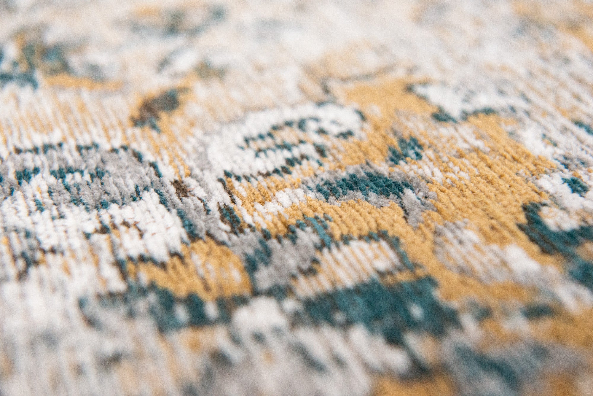 5' x 7' Blue and Green Abstract Non Skid Area Rug
