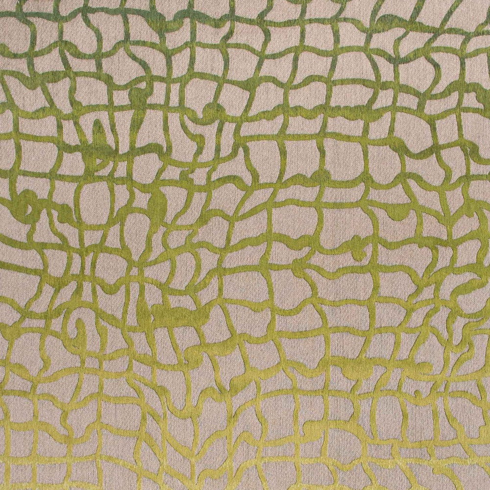 9' X 13' Gray and Green Abstract Non Skid Area Rug