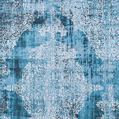 3' X 5' Blue and White Oriental Non Skid Area Rug