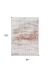 8' x 11' Gray and Yellow Abstract Non Skid Area Rug