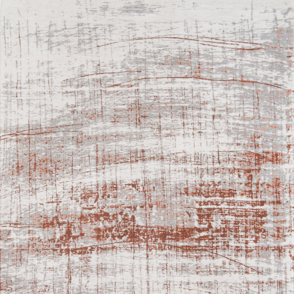 8' x 11' Gray and Yellow Abstract Non Skid Area Rug