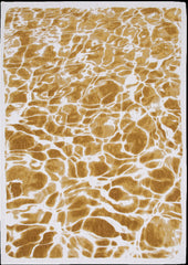 3' X 5' Yellow and Brown Abstract Non Skid Area Rug