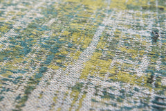 7' x 9' Blue and Green Abstract Non Skid Area Rug