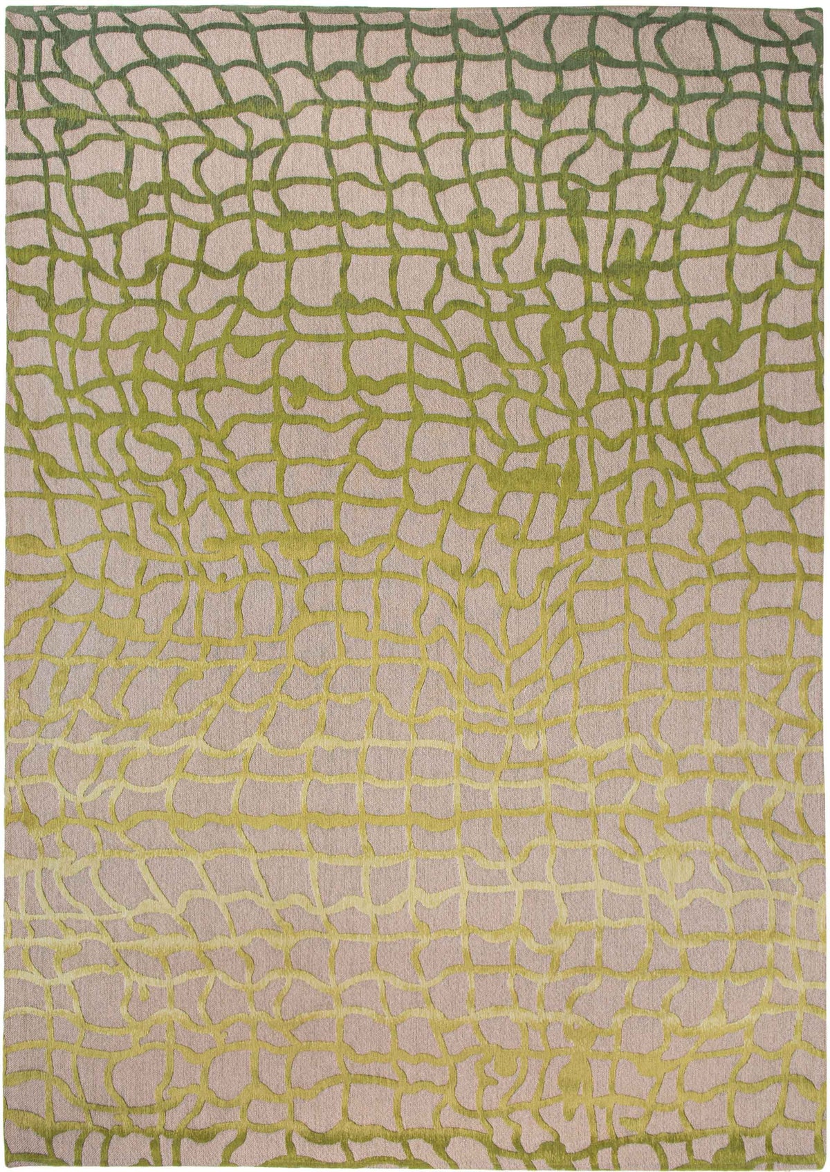 7' x 9' Gray and Green Abstract Non Skid Area Rug