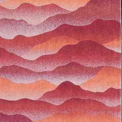 7' x 9' Red Orange Abstract Non Skid Area Rug
