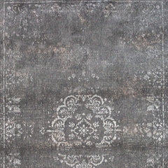 3' X 5' Gray Medallion Non Skid Area Rug