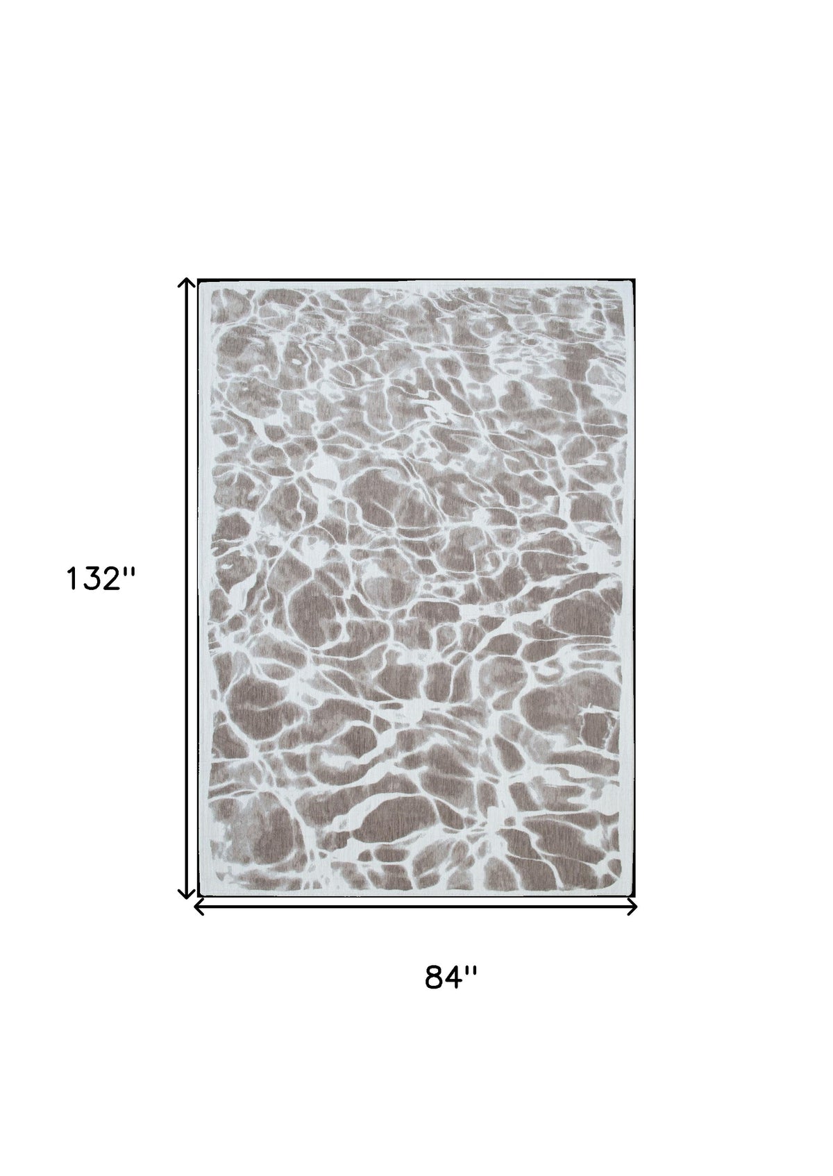 8' x 11' Gray Abstract Non Skid Area Rug