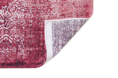 7' x 9' Red and White Oriental Non Skid Area Rug