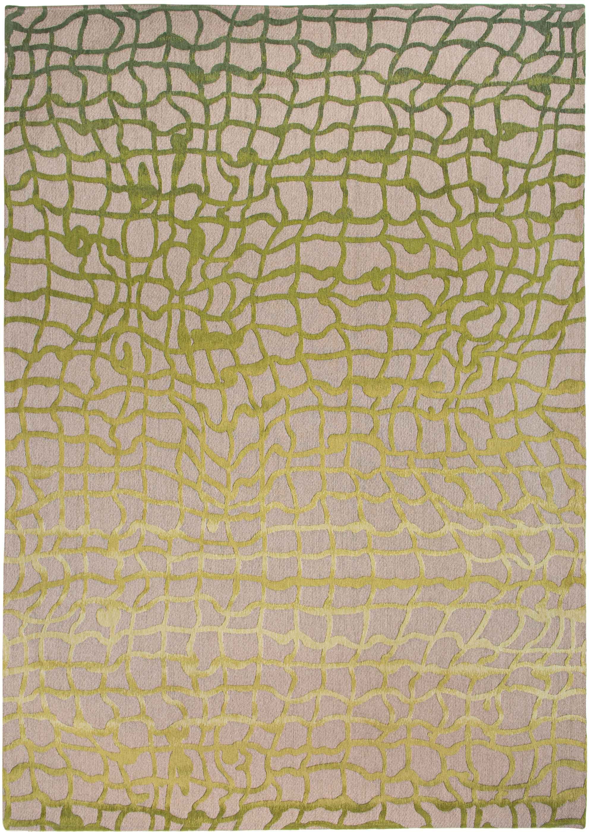 10' Gray and Green Abstract Non Skid Area Rug