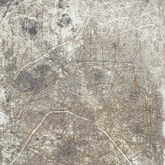 6' X 8' Gray and White Abstract Non Skid Area Rug