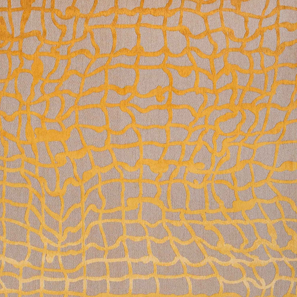 9' X 13' Gray and Orange Abstract Non Skid Area Rug