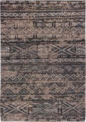 7' x 9' Gray and Beige Oriental Non Skid Area Rug