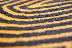 7' x 9' Black and Gold Abstract Non Skid Area Rug