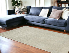 8' x 11' Gray and Beige Abstract Non Skid Area Rug
