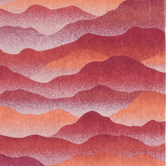 5' x 7' Red Orange Abstract Non Skid Area Rug