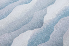 8' Blue and Gray Round Abstract Non Skid Area Rug